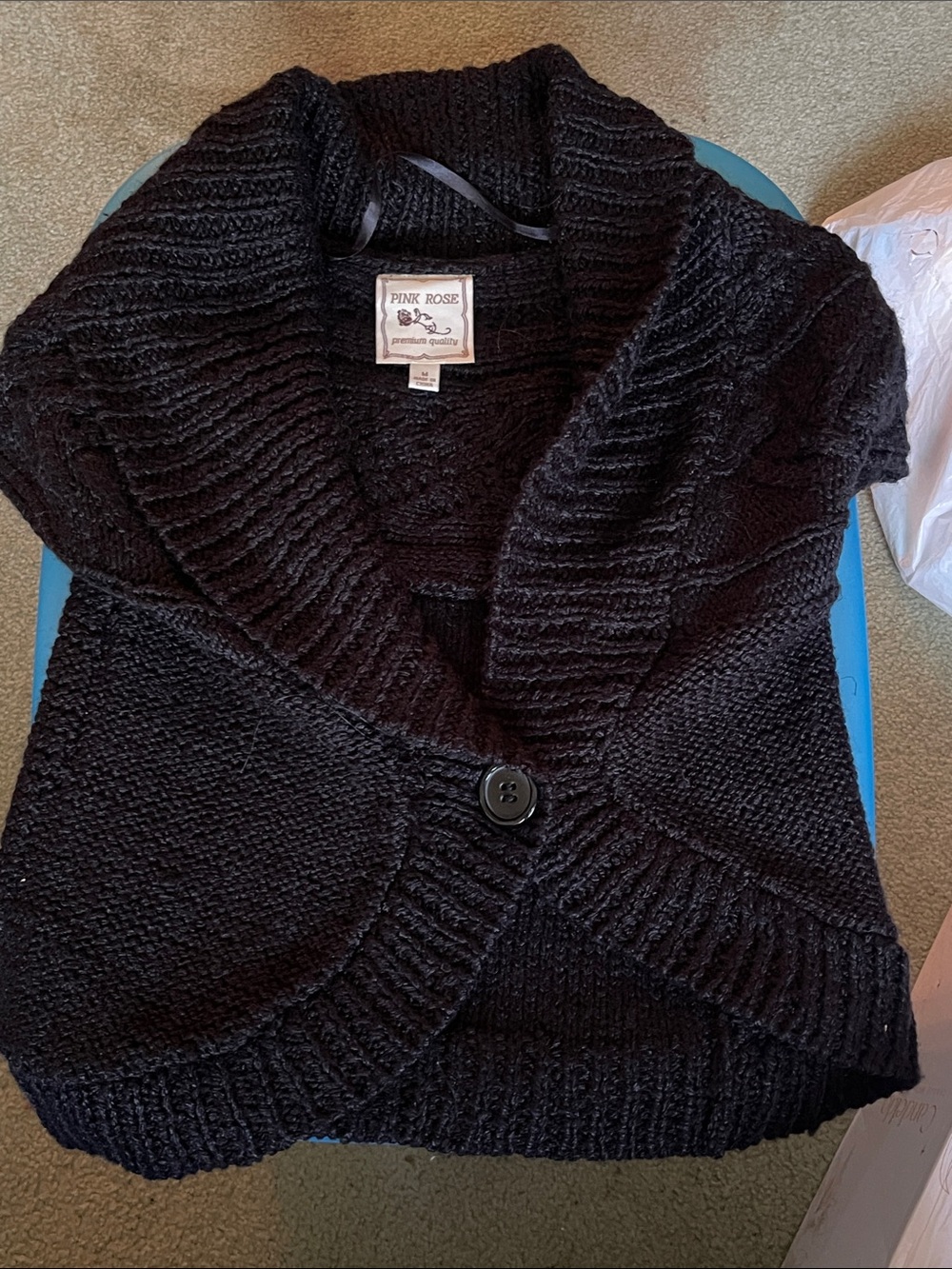 Black Cowl neck short sleeve sweater